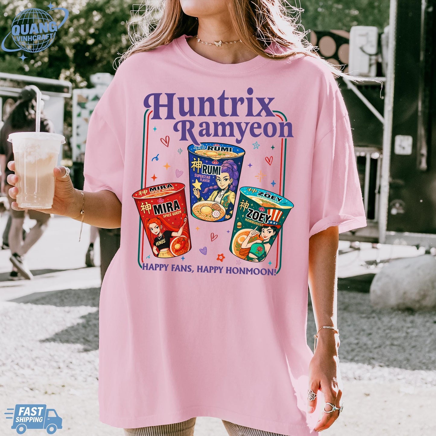 Kpop Demon Hunters Ramyeon Shirt Comfort Colors For Fan, Demon Hunter Movie Inspired Noodle Tee, Cool Korea Inspired Apparel,Mira,Rumi,Zoey