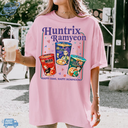 Kpop Demon Hunters Ramyeon Shirt Comfort Colors For Fan, Demon Hunter Movie Inspired Noodle Tee, Cool Korea Inspired Apparel,Mira,Rumi,Zoey