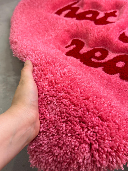 Fluffy Heart Shape 3D Tufted Rug, Library Decor, Reading Aesthetic, Reading Nook, Cozy Decor, Books Lover Gift, Gift For Her, Book Tok