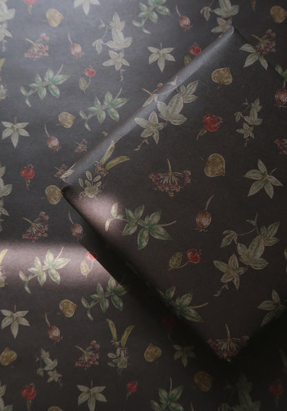 Botanical kraft Wrapping paper, Gift Wrap, Wrapping, Floral Gift Warp, Wrapping paper, gift paper, floral wrapping paper, recycled paper