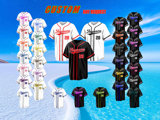 Custom Baseball Jerseys Personalized Stitched Printed Team Mesh Uniforms for Men, Women, Boys, and Girls Add Your Name, Number, or Logo