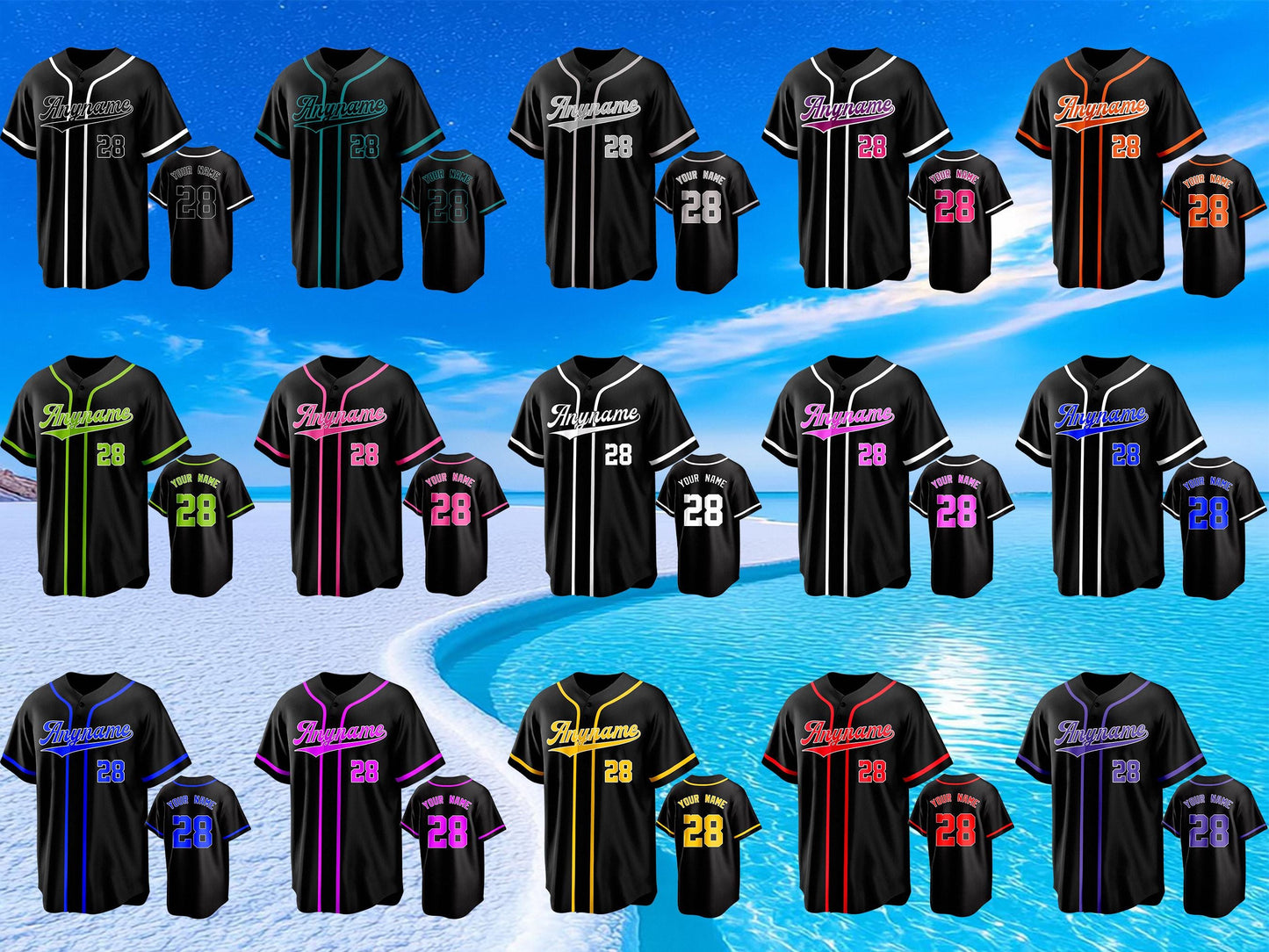 Custom Baseball Jerseys Personalized Stitched Printed Team Mesh Uniforms for Men, Women, Boys, and Girls Add Your Name, Number, or Logo