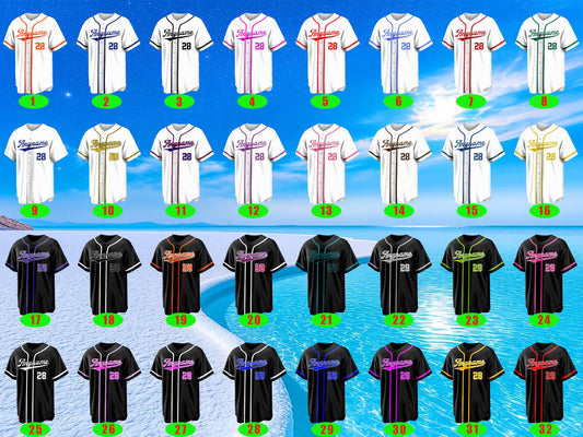 Custom Baseball Jerseys Personalized Stitched Printed Team Mesh Uniforms for Men, Women, Boys, and Girls Add Your Name, Number, or Logo