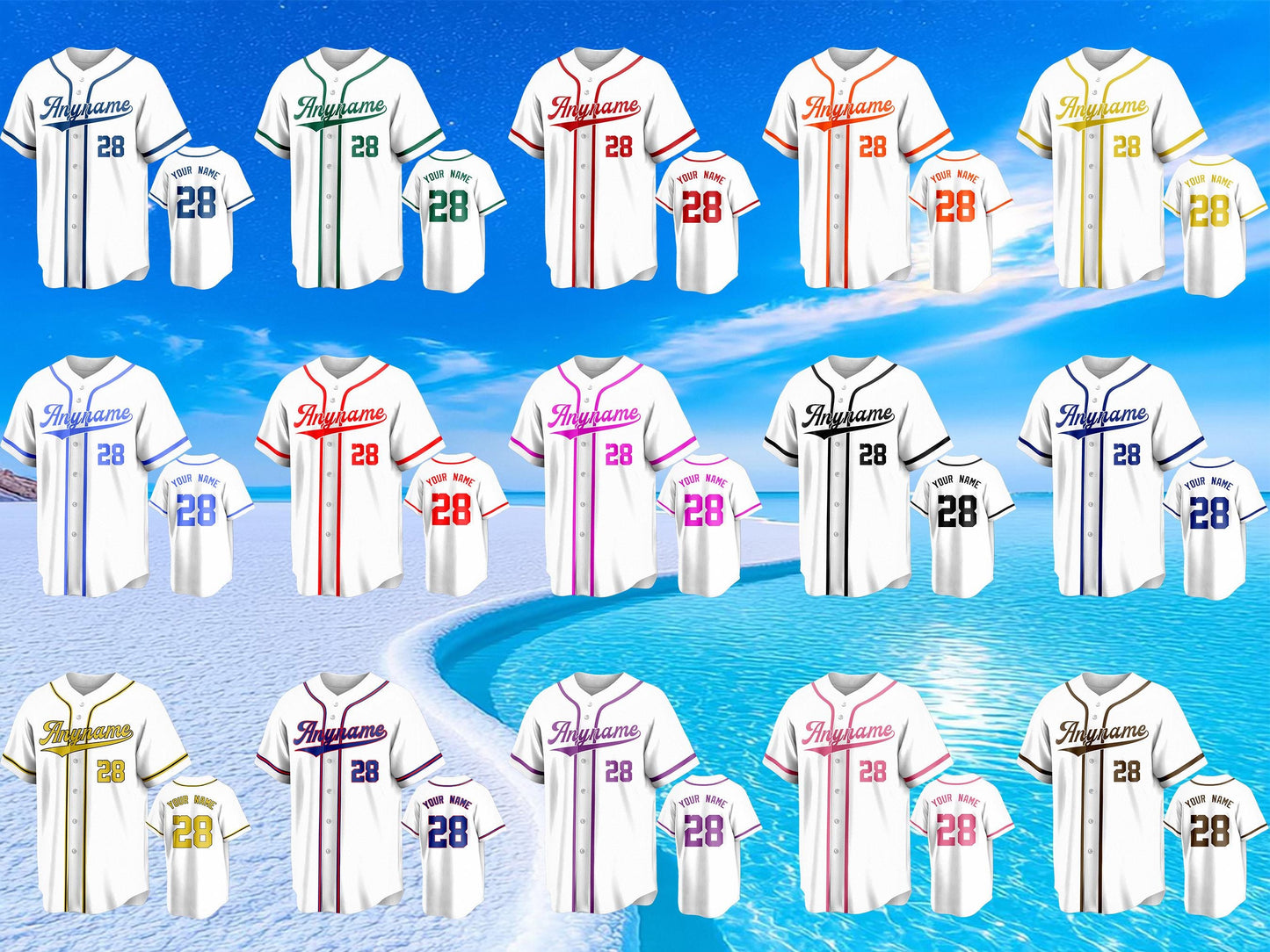 Custom Baseball Jerseys Personalized Stitched Printed Team Mesh Uniforms for Men, Women, Boys, and Girls Add Your Name, Number, or Logo