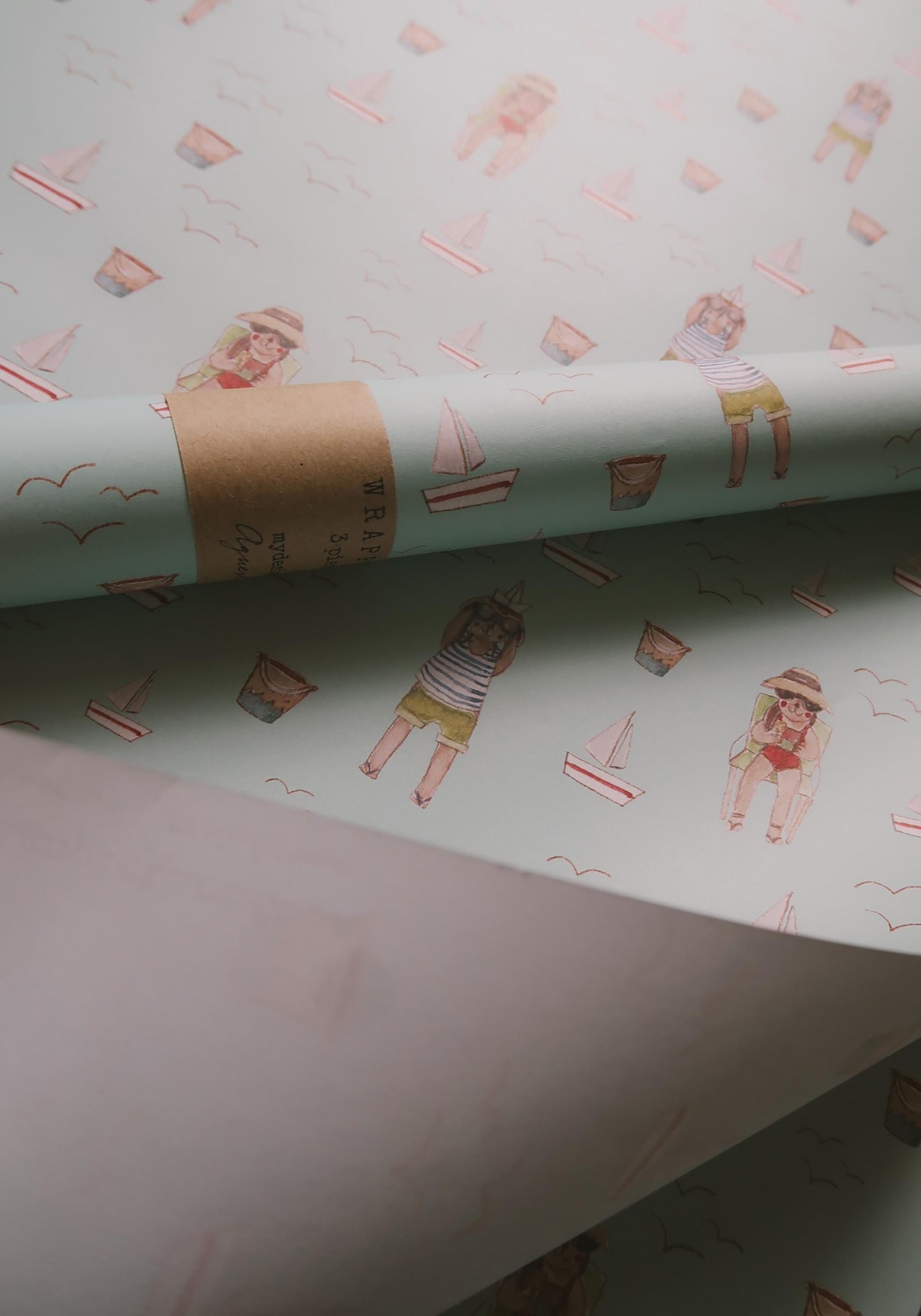 Summer wrapping paper, Gift Wrap, gift wrapping paper, Gift Warp, Wrapping paper, gift paper, illustrated wrapping paper, kids wrapping