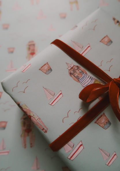 Summer wrapping paper, Gift Wrap, gift wrapping paper, Gift Warp, Wrapping paper, gift paper, illustrated wrapping paper, kids wrapping