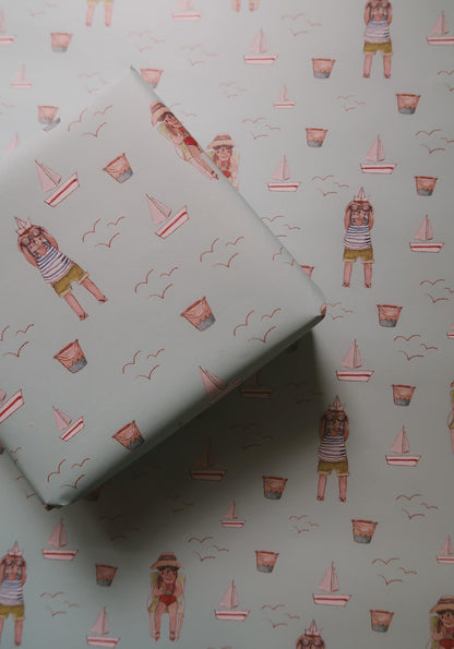 Summer wrapping paper, Gift Wrap, gift wrapping paper, Gift Warp, Wrapping paper, gift paper, illustrated wrapping paper, kids wrapping