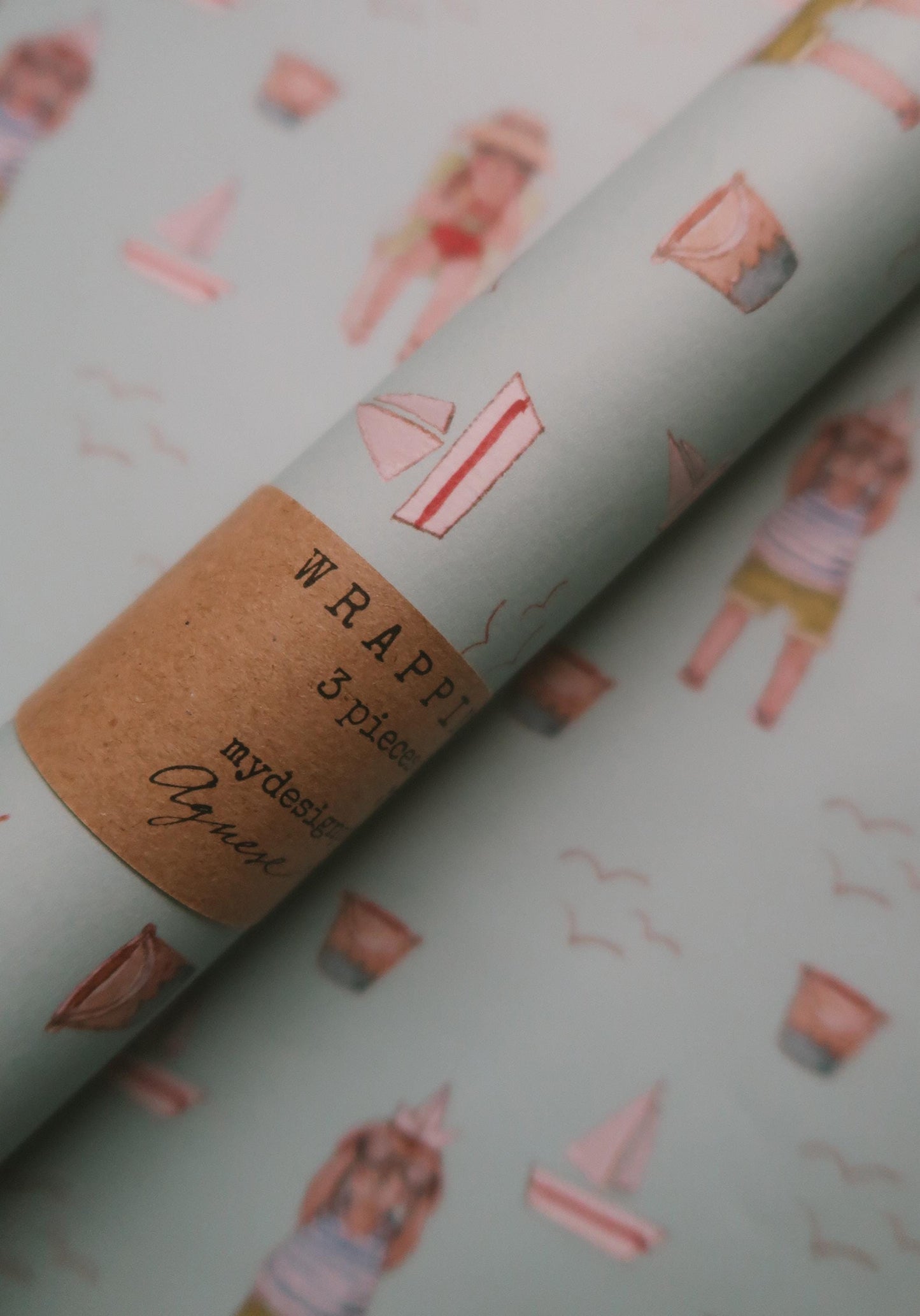 Summer wrapping paper, Gift Wrap, gift wrapping paper, Gift Warp, Wrapping paper, gift paper, illustrated wrapping paper, kids wrapping