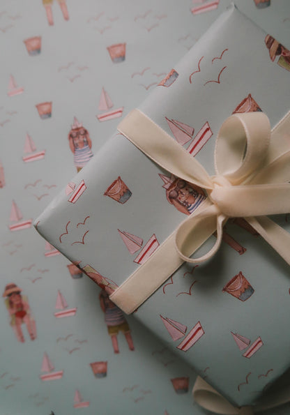 Summer wrapping paper, Gift Wrap, gift wrapping paper, Gift Warp, Wrapping paper, gift paper, illustrated wrapping paper, kids wrapping