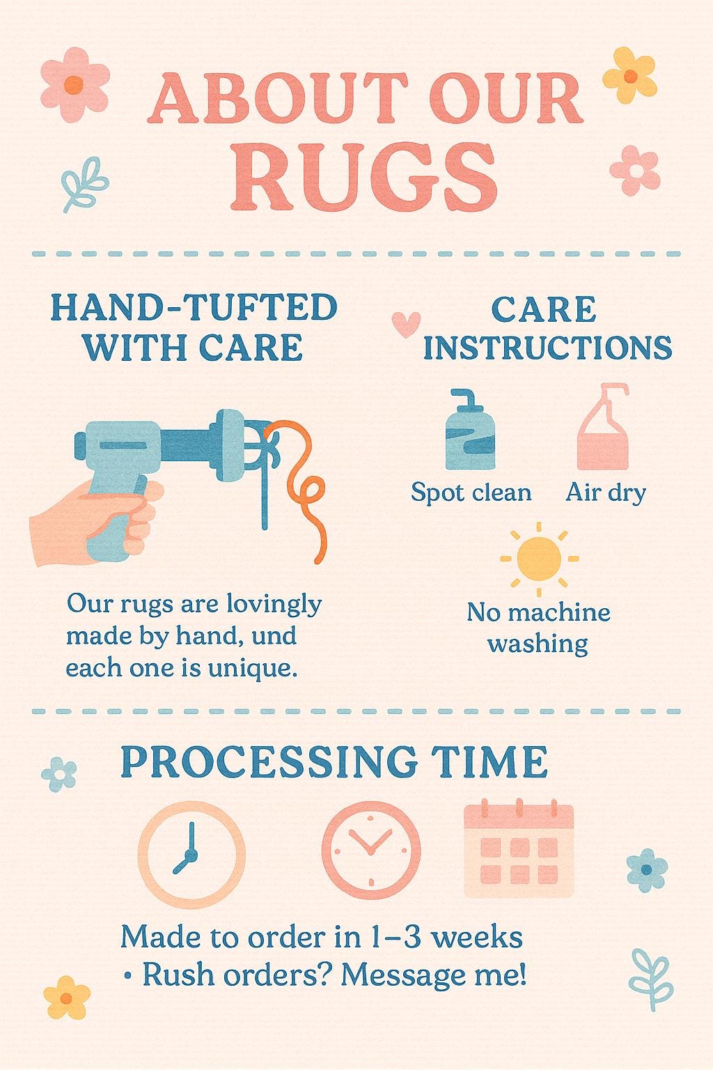 Custom  Name Rug Personalized Tufted Rug .