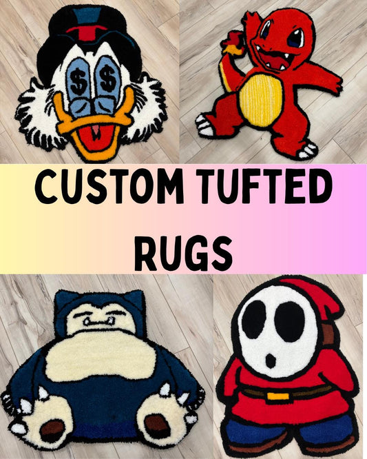 Custom Handmade Tufted Rug | Personalized Rug | Tufted Rug | Logo Rug | Anime | Dorm Decor | Unique Decor Gift | Tufted Rug With Your Design