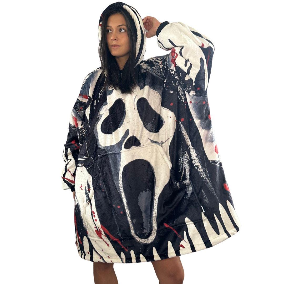 Horror Blanket Hoodie – Oversized Sherpa Hoodie unisex for Adults &Kids