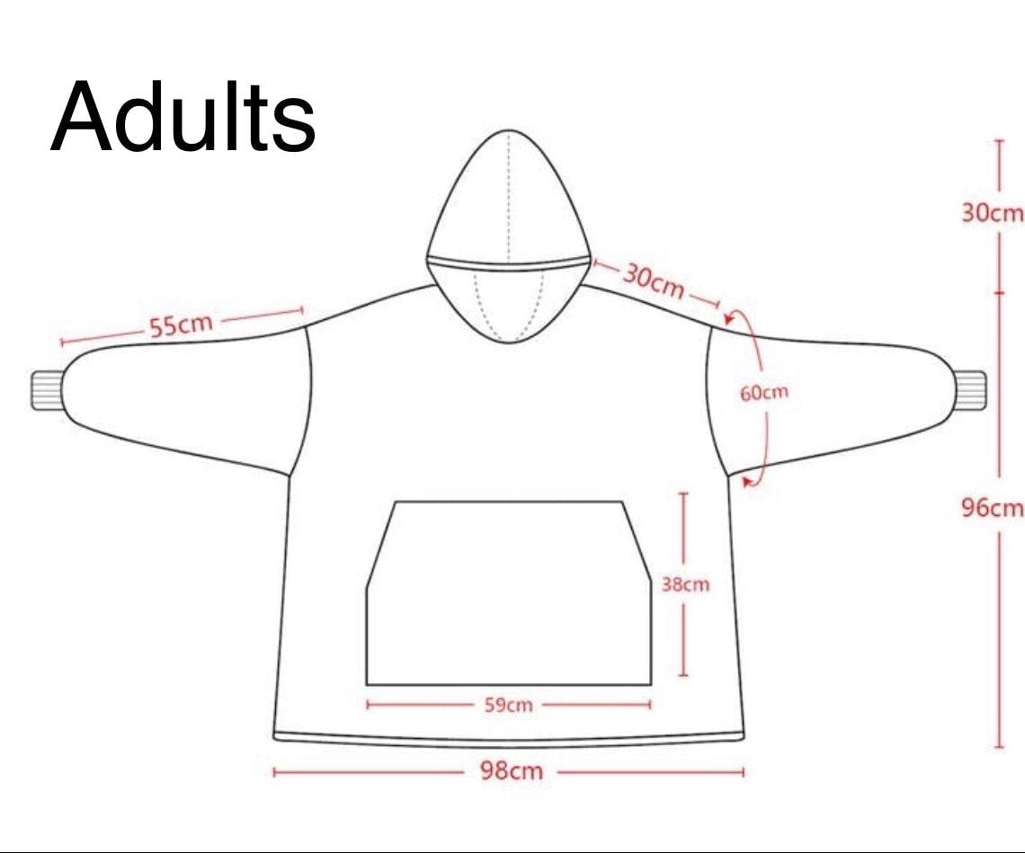 Anime Blanket Hoodie  oversize snuggle Sherpa  unisex adults and kids