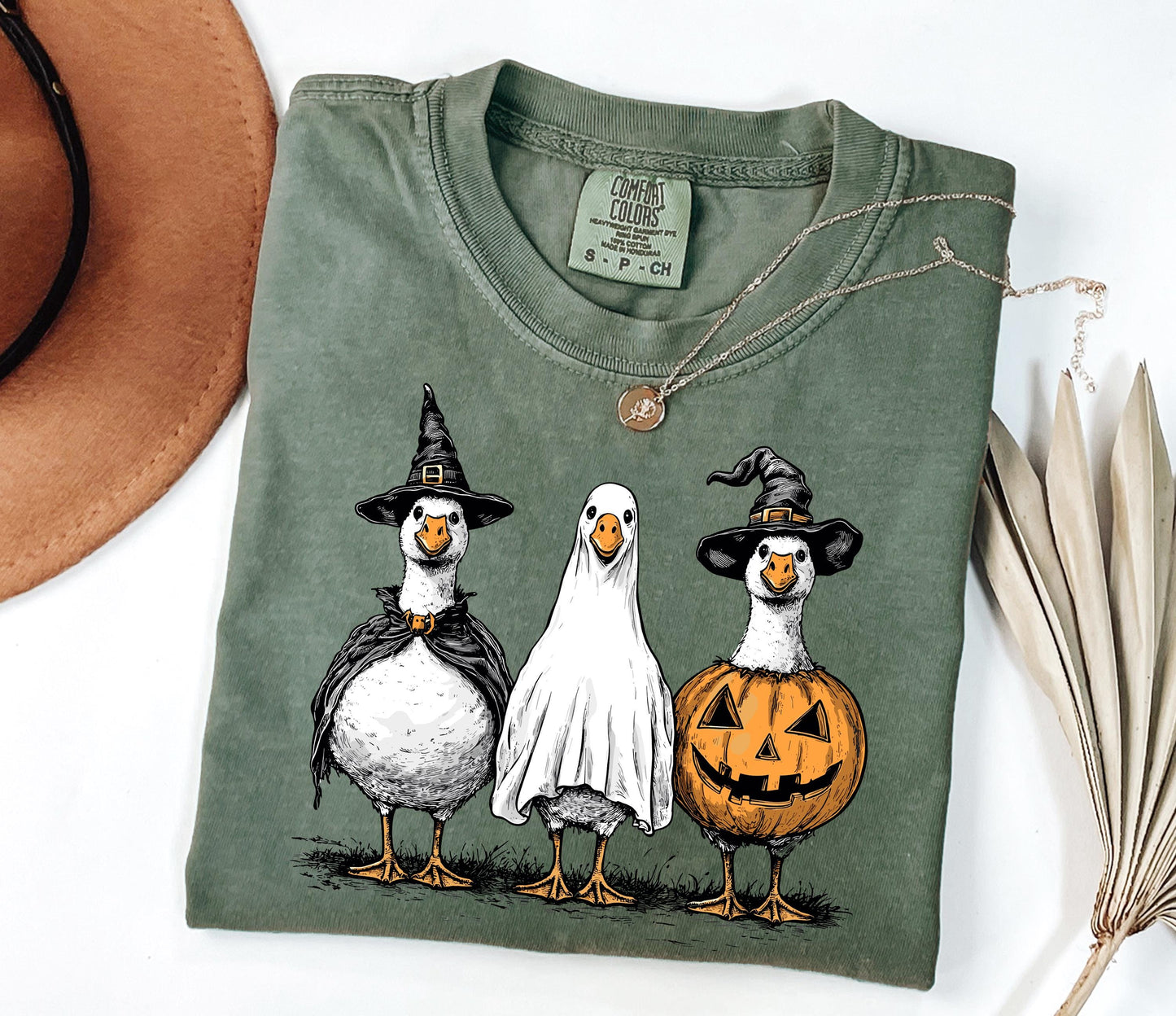 Comfort Colors® Spooky Goose Shirt, Funny Halloween Goose Shirt, Goose in Halloween Costumes Shirt, Cute Horror Shirt, Spooky Goose