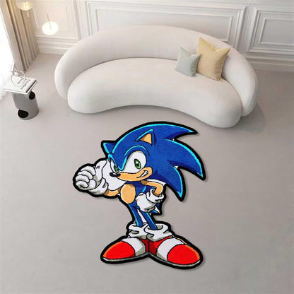 Shadow the Hedgehog Carpet, Soft round sonic gamecube rug, sonic fan gift, Sonic gift, Video game gift idea, Sonic Adventure, custom CD rug