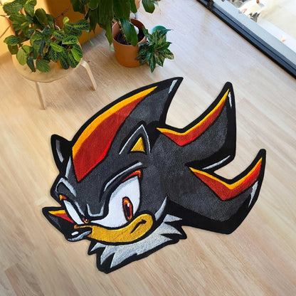 Shadow the Hedgehog Carpet, Soft round sonic gamecube rug, sonic fan gift, Sonic gift, Video game gift idea, Sonic Adventure, custom CD rug