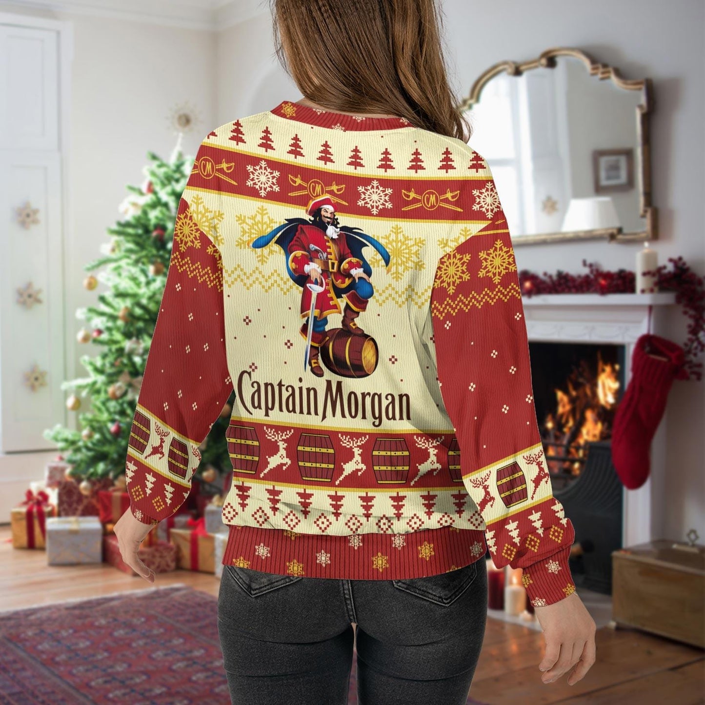 Christmas Captain Morgan Ugly Sweater, Captain Morgan Shirt, Rum Xmas Sweater, Captain Morgan Christmas Sweater, Drinking Lover Gift