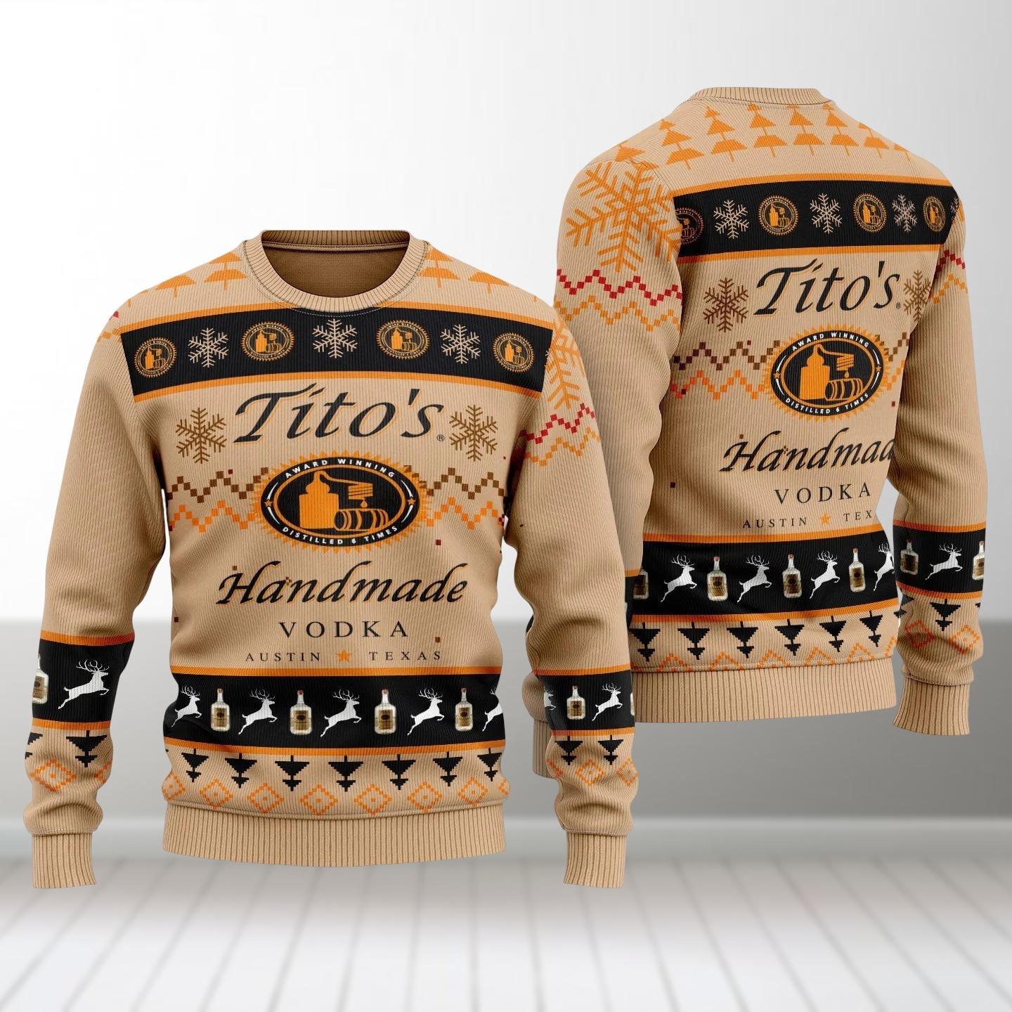 Christmas Tito's Handmade Vodka Ugly Sweater, Titos Christmas Sweater, Tito's Xmas Sweater, Tito Ugly Christmas Sweater For Women Men