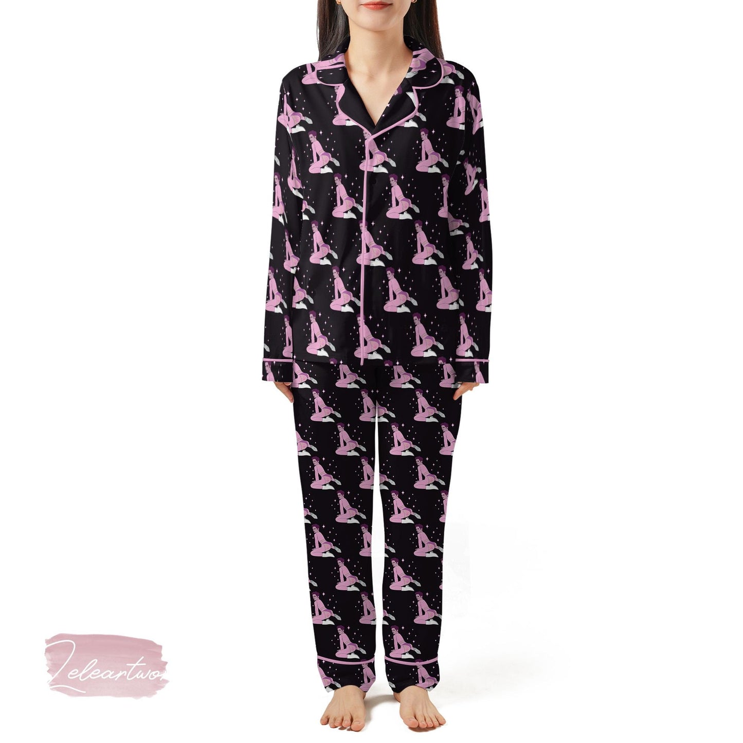 Ass Of A Killer Bella Set – Pink Pin-Up Pajama Shorts | Retro Diva Sleepwear | Sassy Sexy Lounge Gift