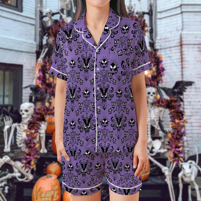 Retro The Haunted Mansion Pajama Set, Madam Leota Hitchhiking Ghosts Sleepwear, The Hatbox Ghost Pjs, Welcome Foolish Mortals Loungewear Set