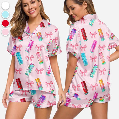 Alani Nu Energy Drink Coquette Bow Pajama Set, Alani Pajamas, I Need An Alani, Alani Nu Sleepwear, Loungewear, Gift for Alani Lovers