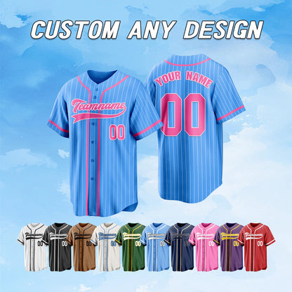 Custom Baseball Jersey: Personalized Team Name & Number, Embroidered or Printed