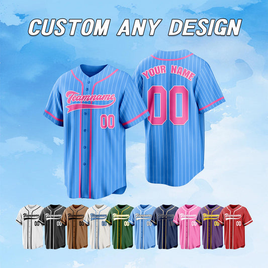 Custom Baseball Jersey: Personalized Team Name & Number, Embroidered or Printed