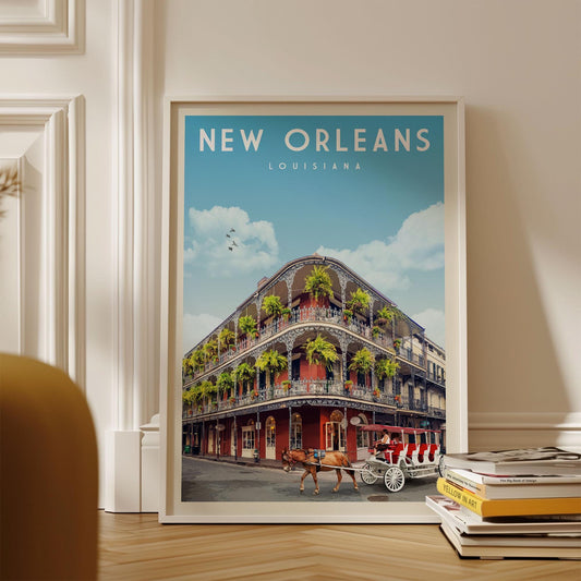 New Orleans Poster, New Orleans Print, New Orleans Wall Art, New Orleans Decor, New Orleans Gift, New Orleans Travel Poster, New Orleans Map