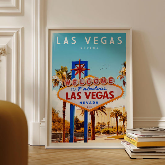 Las Vegas Sign Poster, Las Vegas Framed Print, Las Vegas Wall Art, Las Vegas Decor, Las Vegas Gift, Las Vegas Travel Poster, Las Vegas Map