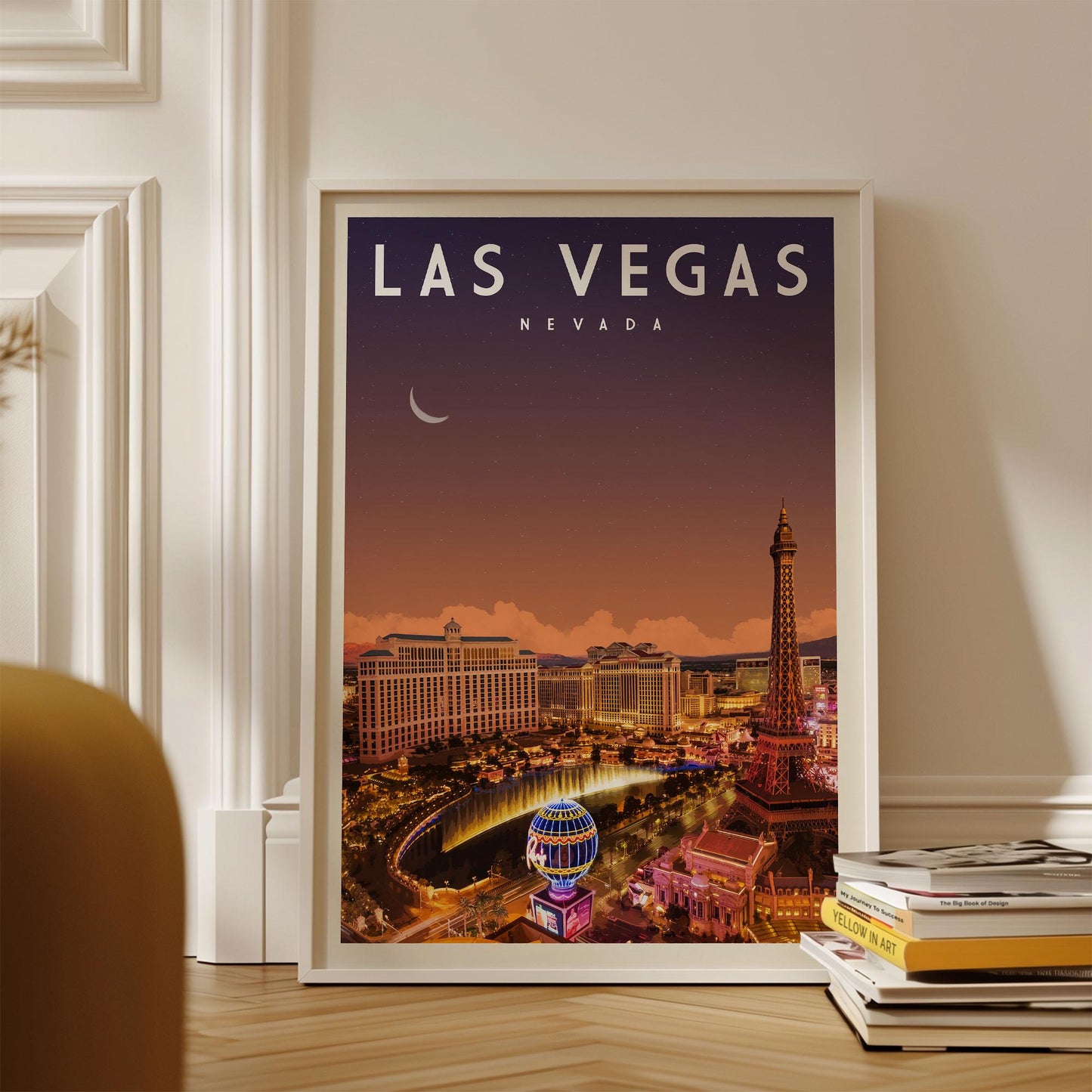 Las Vegas Poster, Las Vegas Wall Art Print | Vintage Nevada Travel Poster | Las Vegas Print, Unique Travel Gift