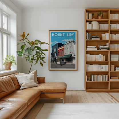 Mount Airy Poster, Mount Airy Wall Art Print | Vintage North Carolina Travel Poster | Mount Airy Print, Unique Travel Gift