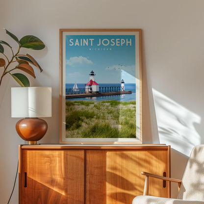 St Joseph Poster, St Joseph Print, St Joseph Wall Art, St Joseph Decor, St Joseph Gift, St Joseph Travel Poster, Michigan Gift