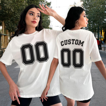 Custom Jersey Style Number and Name Unisex Tshirt