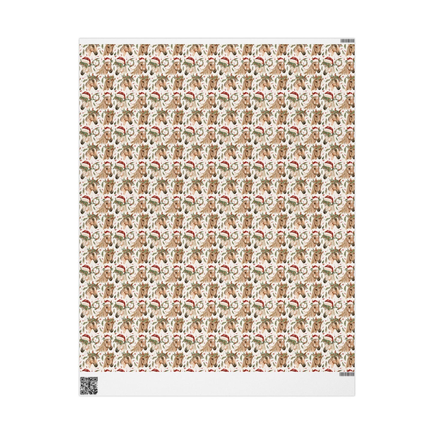 Horse Christmas Wrapping Paper, Equestrian Holiday Gift Wrap, Festive Horse Lover Present, Winter Riding Paper, Cowgirl Xmas Wrap
