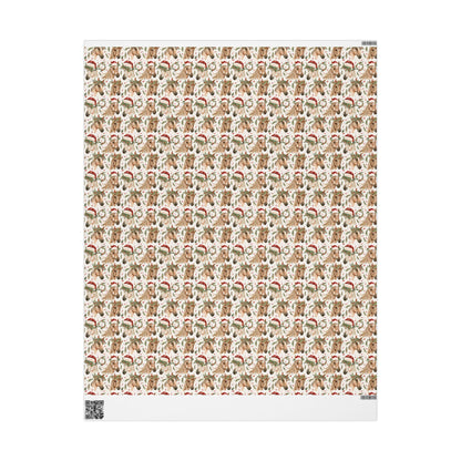 Horse Christmas Wrapping Paper, Equestrian Holiday Gift Wrap, Festive Horse Lover Present, Winter Riding Paper, Cowgirl Xmas Wrap