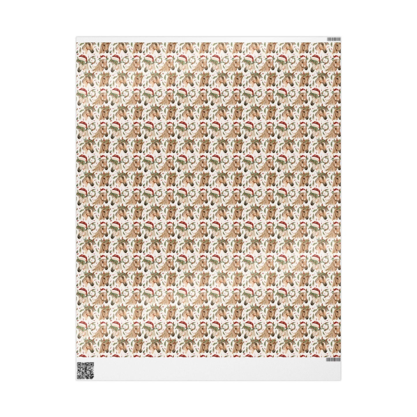 Horse Christmas Wrapping Paper, Equestrian Holiday Gift Wrap, Festive Horse Lover Present, Winter Riding Paper, Cowgirl Xmas Wrap