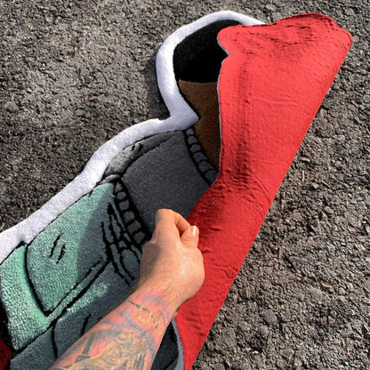 Chill Guy Tufted Rug – Custom Cartoon Rug – Funny Meme Carpet – Handmade Fluffy Statement Rug – Cool Gift for Him