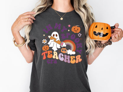 Comfort Colors® Halloween Teacher Shirts, Cute Ghost Teacher Halloween Shirt, Spooky Teacher Tshirt, Halloween Shirt, Fall Teacher Shirt
