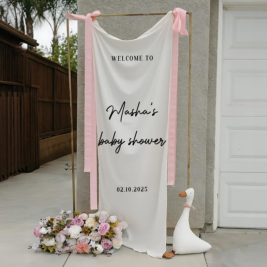 Custom Baby Shower Sign, Fabric Baby Shower Sign, Hello Baby Sign, Baby Shower Decorations, Baby Shower Welcome Sign, Oh Baby Welcome Sign