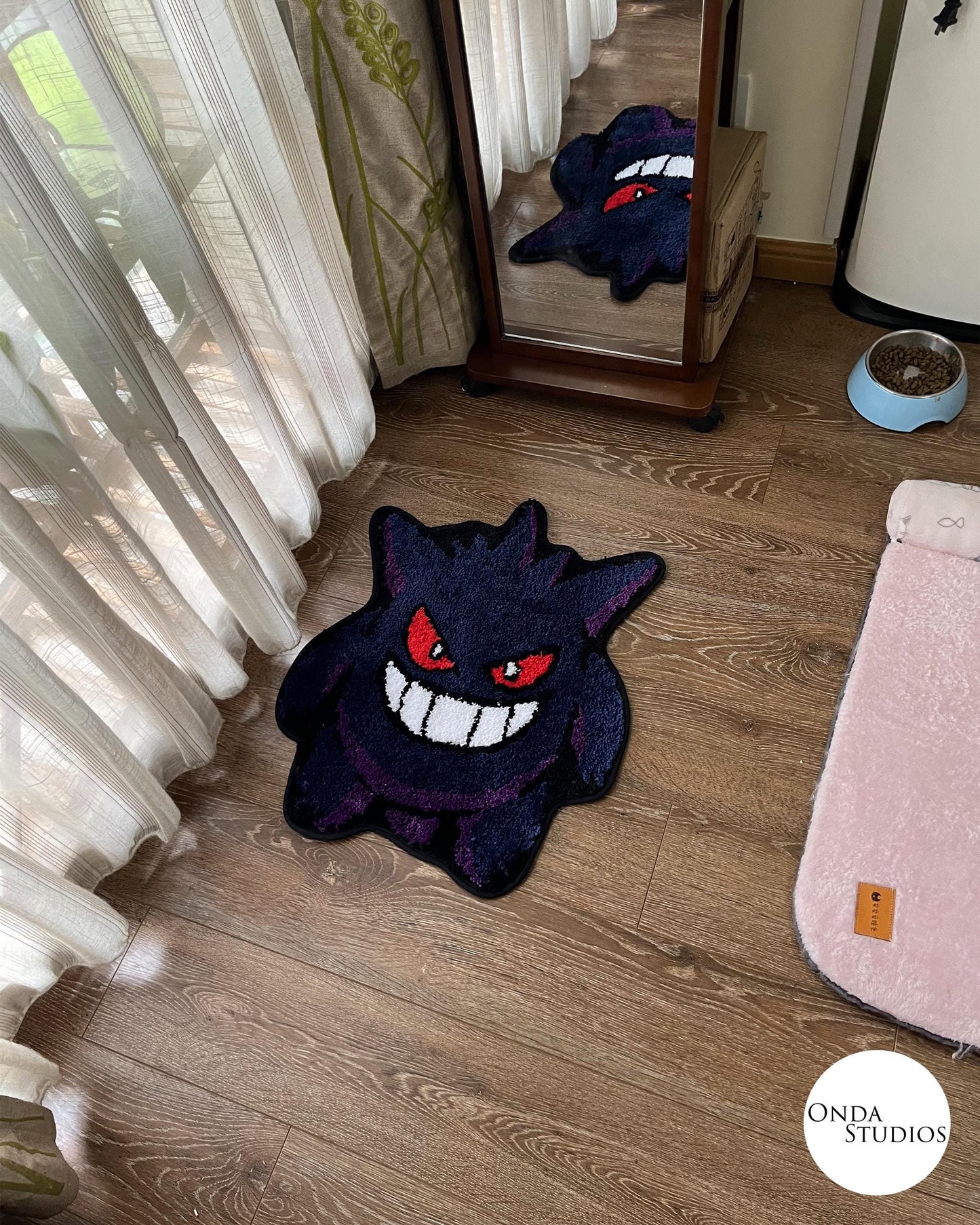 Tufted Gengar Rug | Custom Rug, Handmade Rug, Tufted Rug, Cheap Rug, Anime Rug, Bedroom Rug, Living Room Rug, Anime Decor, Birthday Gift