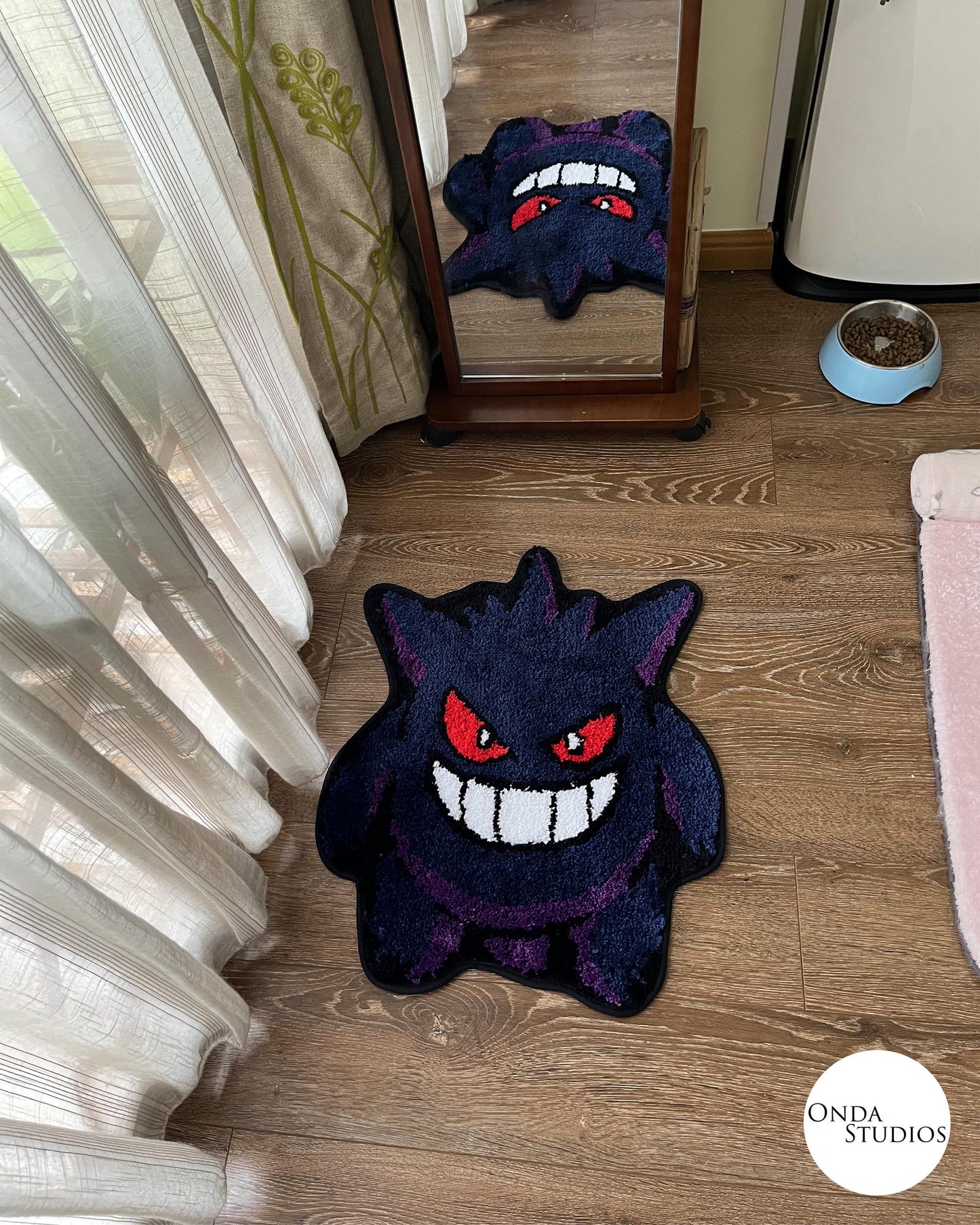 Tufted Gengar Rug | Custom Rug, Handmade Rug, Tufted Rug, Cheap Rug, Anime Rug, Bedroom Rug, Living Room Rug, Anime Decor, Birthday Gift