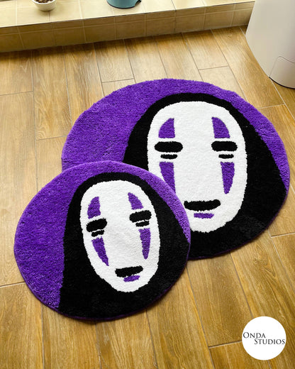 Tufted Spirited Away No Face Rug | Custom Rug, Handmade Rug, Tufted Rug, Anime Rug, Round Rug, Cheap Rug, Bedroom Rug, Living Room Rug,