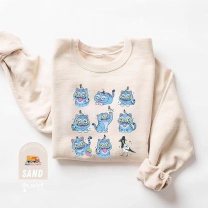 Funny Demon Hunters Kpop Movie Sweatshirt, Cute Animal Gift, Gift For Her, Demon Hunter Tiger Merch, Kpop Movie Shirt, Hunters Tiger Sweater