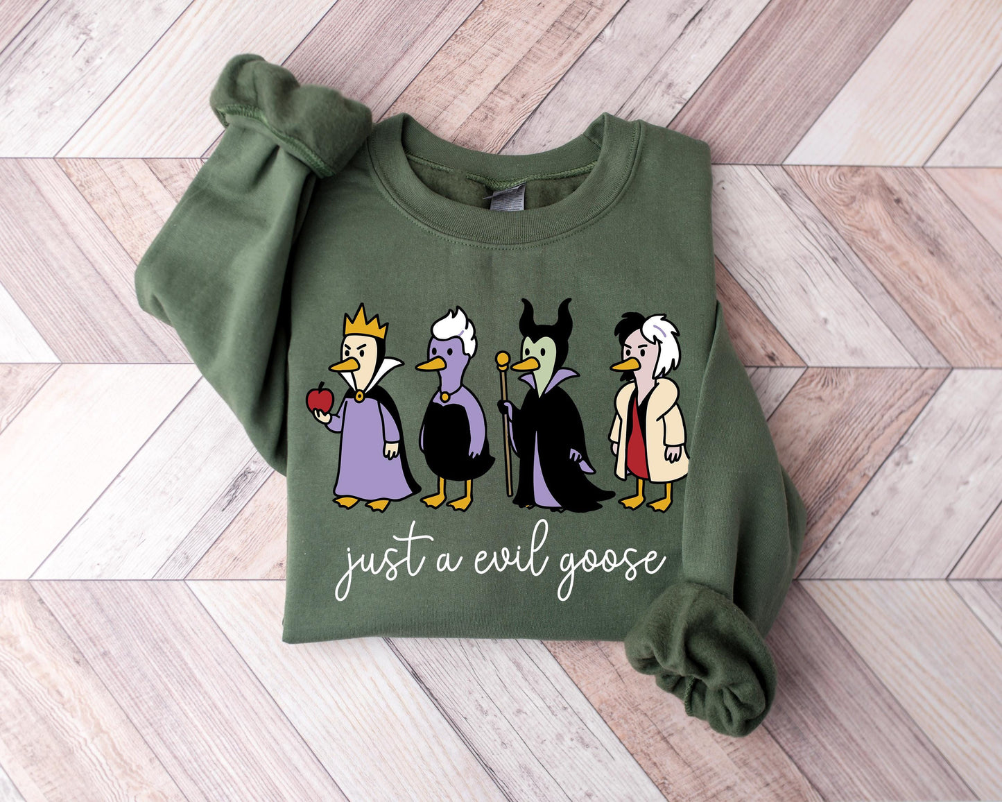 Just a Evil Goose Sweatshirt, Villains Halloween Tee, Halloween Party Shirt, Spooky Goose Halloween Sweatshirt, Spooky Season T-Shirt