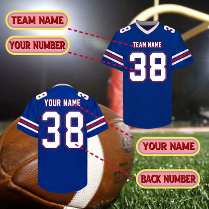 Custom Football Jersey Personalized Embroidery Name Number Logo Game Training Shirt Football Lover Uniform Gift for Men Women Youth Kids Fan
