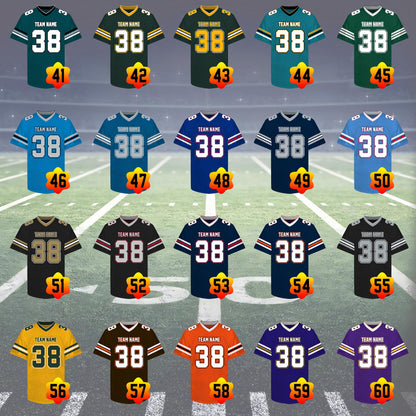 Custom Football Jersey Personalized Embroidery Name Number Logo Game Training Shirt Football Lover Uniform Gift for Men Women Youth Kids Fan