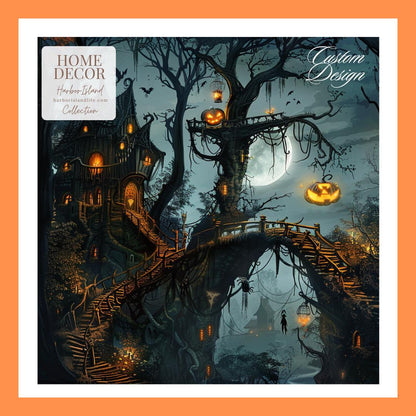 Halloween Throw Blanket Decor, Soft Blanket, Spooky Halloween Decor, Cozy Holiday Custom Fall Party Gifts, Beautiful Gothic Horror Print