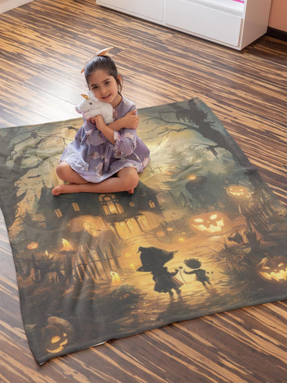 Soft Blanket Throw Blanket, Halloween Decor, Gifts for Her, Gifts for Him, Unique Design, Spooky Season Decor Beautiful Halloween Witch
