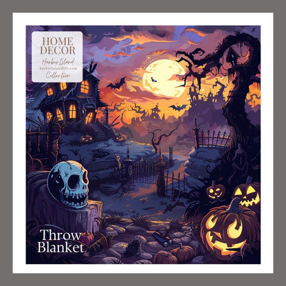 Soft Blanket Throw Blanket, Halloween Decor, Gifts for Her, Gifts for Him, Unique Design, Spooky Season Decor with Spooky Bats