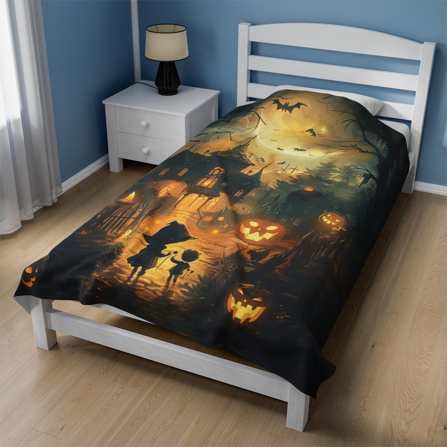 Soft Blanket Throw Blanket, Halloween Decor, Gifts for Her, Gifts for Him, Unique Design, Spooky Season Decor Beautiful Halloween Witch